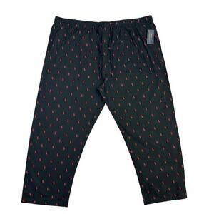 Polo Ralph Lauren Black Red Pony All Over Sleepwear Pajama Pants Size 4X NWT